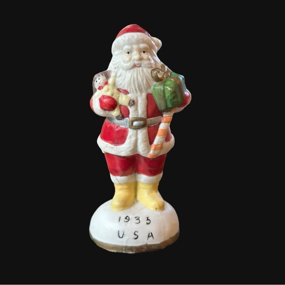 Old World Santa, Hand Painted Porcelain Christmas Figurine Ornament “1935 USA” - Picture 4 of 12